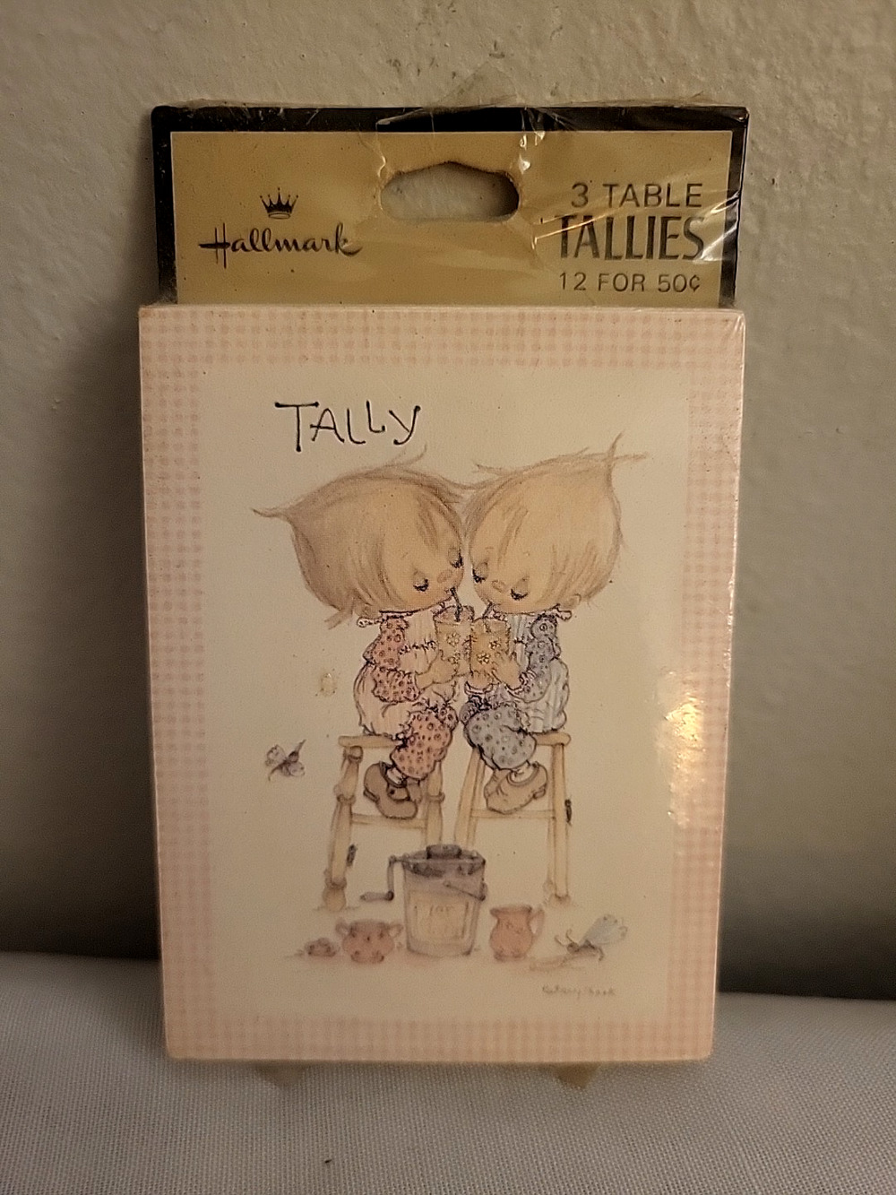 Vintage NOS Hallmark Betsey Clark Three Table Bridge Tally Talllies 12 Ct Sealed